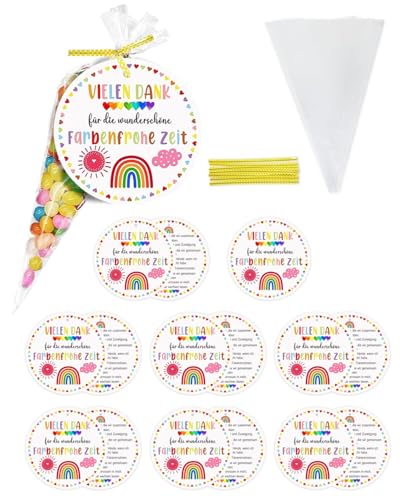 JUKOTA 15 Abschiedsgeschenk Erzieherin, Abschiedsgeschenk Kindergarten,Erzieherin Geschenk Abschied,Geschenkanh&auml;nger mit Kegelt&uuml;ten,Kinder Abschiedsgeschenk Kita,Geschenkverpackung Danke Erzieherin