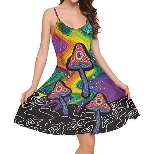 Image of Coloranimal Women's Summer Sleeveless Casual Swing Dresses with Loose Fit Beach Sundress