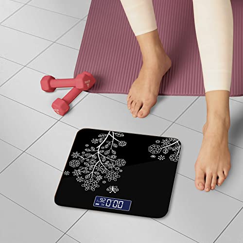 beatXP Floral Digital Bathroom Weighing Scale with LCD Panel & Thick Tempered Glass, Electronic Weight Machine for Human Body - 2 Year Warranty - Image 6