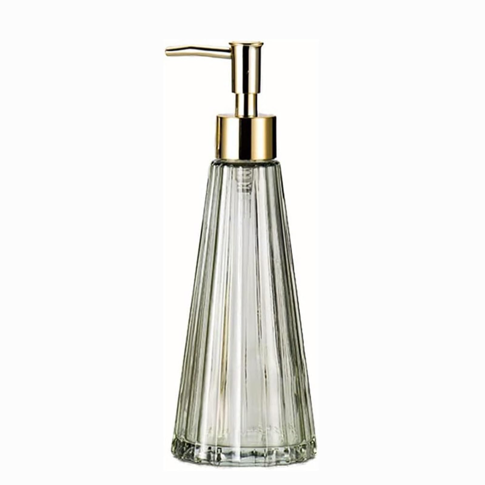 Kxaoxgrc Grn Glass Soap Lotion Dispenser Set, Glass Hand Soap Dispenser300ml/10.1Ozrefillablelesssteelpumpbathroomkitchenmulticolor(Grn)