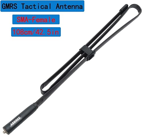 Miniatura 2 de ABBREE Antena de radio GMRS 42.5 pulgadas SMA hembra CS antena táctica para Baofeng UV-5R AR-152 UV-82 BF-888S y GM-15 Pro GMRS GM-5RH TD-H3 Antenas