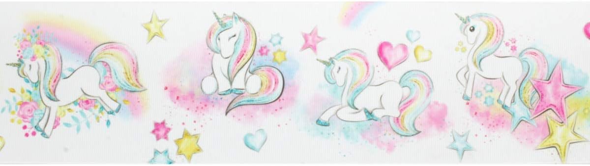 HairBow Center 3" Unicorn Fantasia Grosgrain Ribbon 25yd 25yds