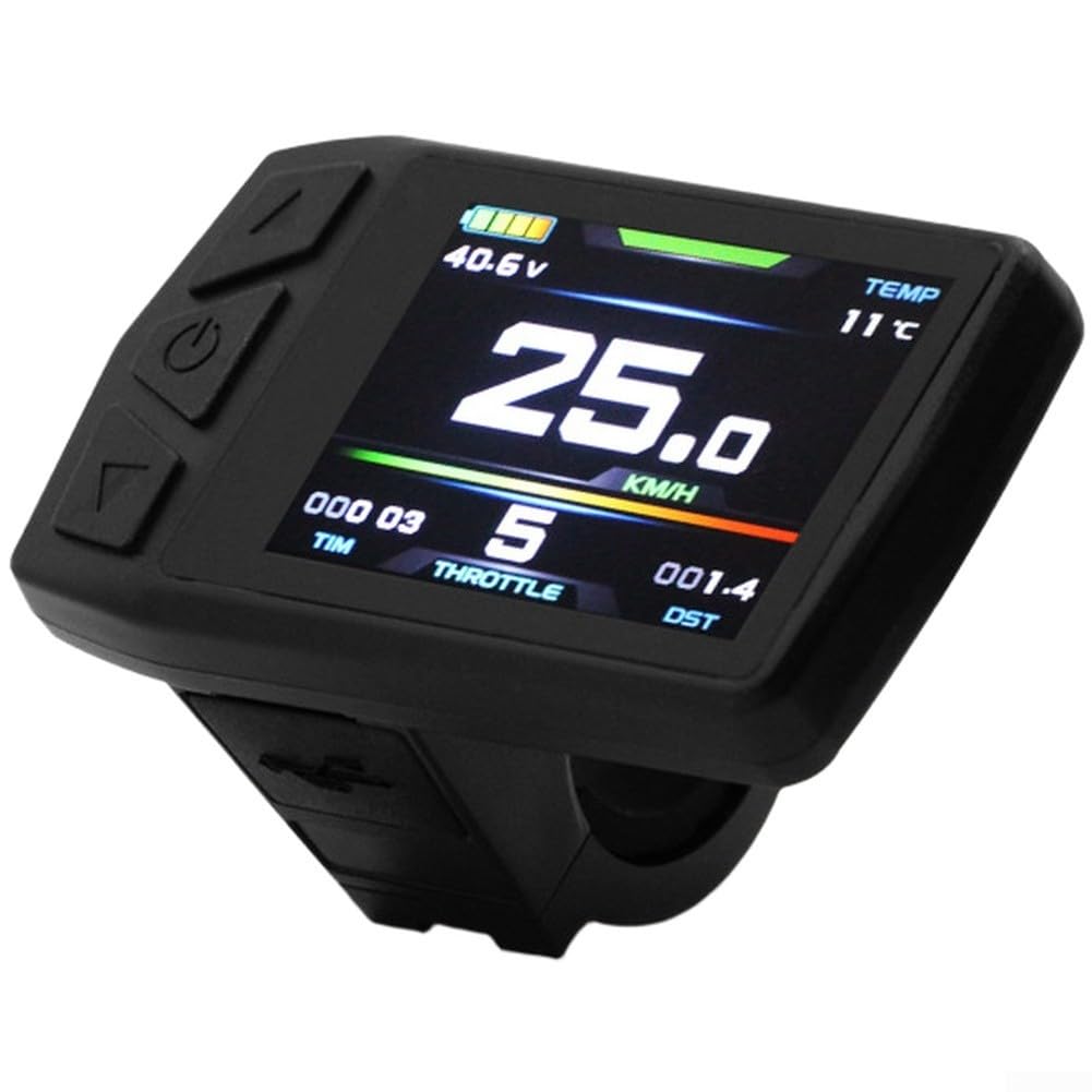 Display LCD per bicicletta elettrica, schermo a colori per controller KT-TF01U, 24V/36V/48V, connettore SM, velocità e monitor