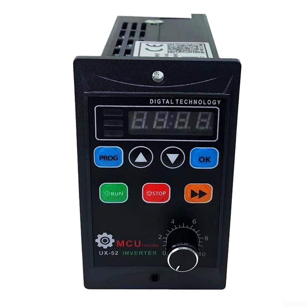 Inverter industriale VFD con controllo frequenza di slittamento, ingresso monofase e uscita trifase, adatto per motori da 450W 750W 1 1kW in sistemi di trasporto e hot pot rotativi (400)