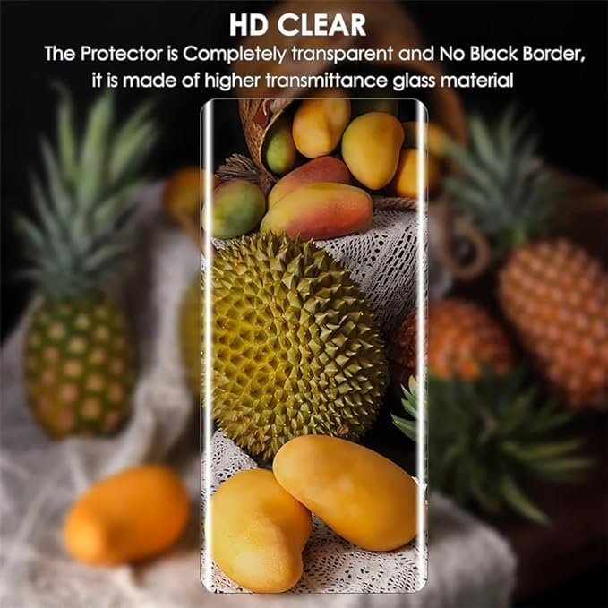 Image of UV Premium HD+ Tempered Glass For Honor 200 Pro (6.78 Inch, Pack of 1) Full Adhesive Curved Glass 100% Fingerprint Working with installation kit