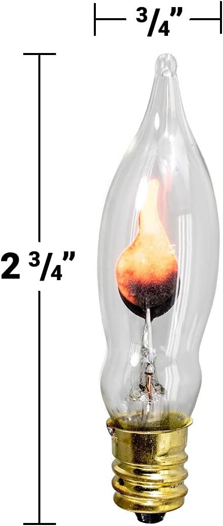 Purple C7 (CA10) Flicker Flame String Light Bulbs (2-Pack)