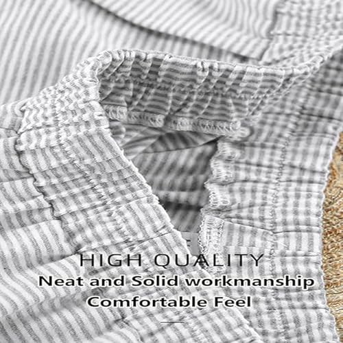 Essentials Pajamas, Sets Shorts Striped Print Two Piece Lounge Sets Crew Neck Sleepwear Split Shorts Set Soft Pjs3