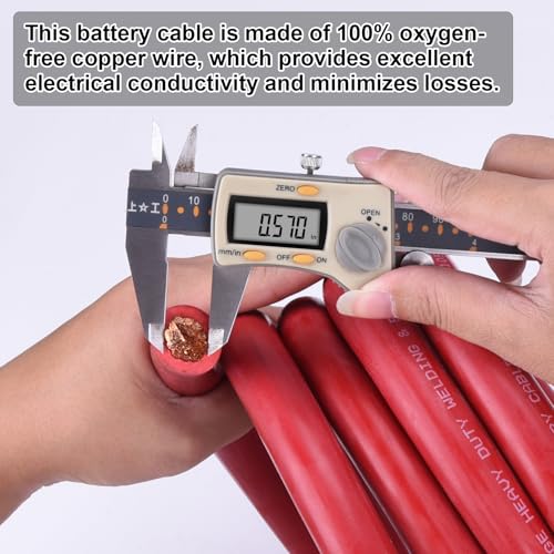 Image of 4 /0 Battery Cable, 4 /0 Wire 20FT Red, 4 /0 Welding Cable for Automotive, Marine and Solar