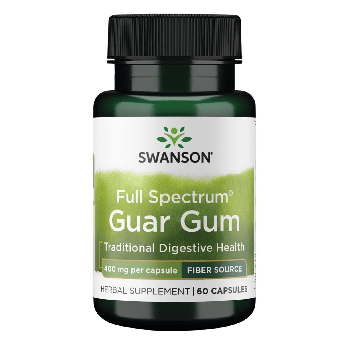 Swanson Full Spectrum Guar Gum, 400 mg, 60 Capsules 60 Count (Pack of 1)