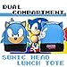 Bioworld Sega Sonic the Hedgehog Lunch Bag Big Face Dual Compartment Lunch Box Kit