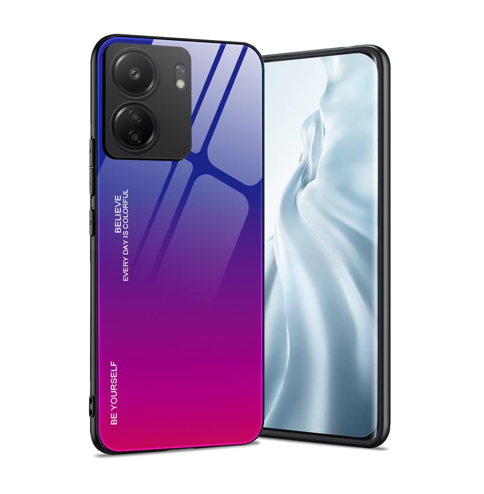 HAOYE Cover per Xiaomi Mi 13 Lite, Custodia in Colori Sfumato, Vetro