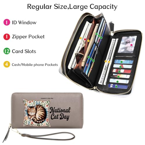 OIDERY Personalized Cat Women Wallets,Birthday Gift,Holiday Gift for Friend,Valentine's Day Gift for Wife,Mother,Daughter,Ladies3
