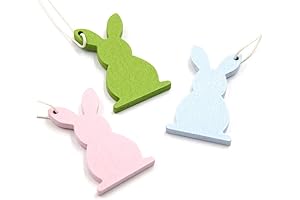 Easter Bunny Wooden Hanging Tags for Personalized Easter Baskets