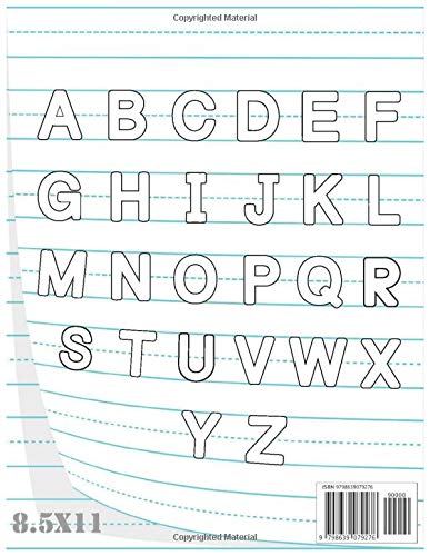Handwriting Practice Paper With Raised Borders: 100 Blank Handwriting Practice Paper With Dotted Lines /Handwriting Practice Paper For Kids Grade 2/100 Pages /8.5X11 In #TOP1