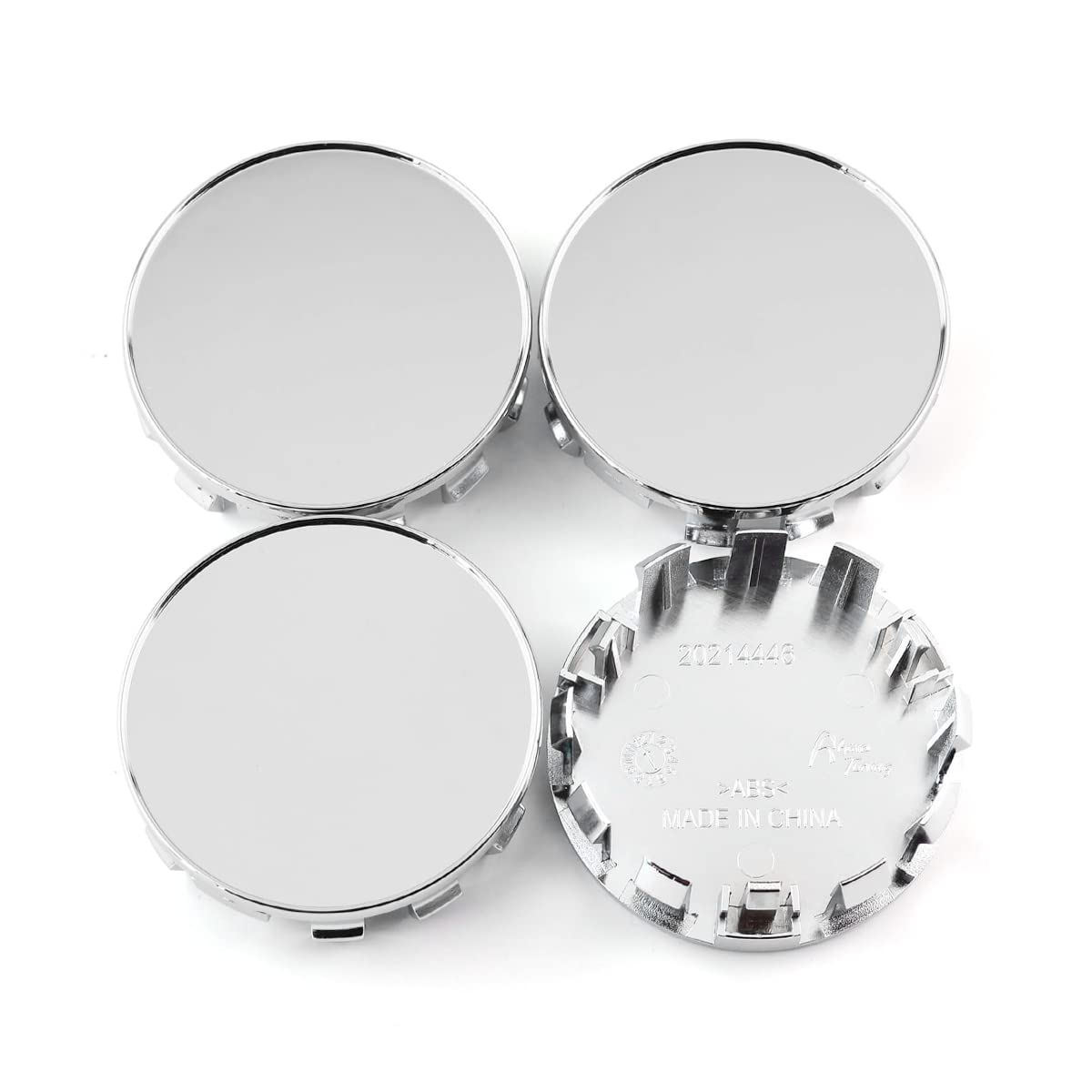 4pcs Wheel Center Caps 70mm /65mm Chrome Silver for #40342
