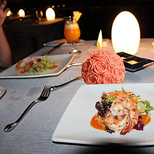 Bouti1583 Rose Candle Mold Large 3D Flower Ball Silicone Mould Valentine's Day Wedding Love Decoration Resin Casting Mold For Diy Candle Candy Fondant Soap Cake Chocolate Making #TOP2