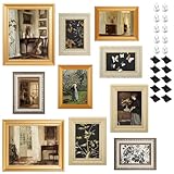 10 Pack Vintage Picture Frames for Wall or Tabletop Display Ornate Vintage Picture Frames Vintage Wall Art for Gallery Bedroom Living Room Antique Photo Frame for Wall Décor