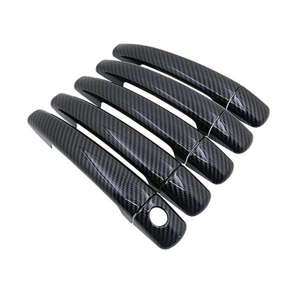 Sxqpocar 5Handle 1 Keyhole Carbon Fiber Door Handle Cover For Peugeot Expert Mk2 2007-2016 Car Accessories Stickers Replacement Parts(5Handle 1 Keyhole)