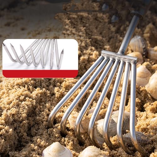 Rastrillo pequeño FLEXMAN de mano acero inoxidable miniatura 3