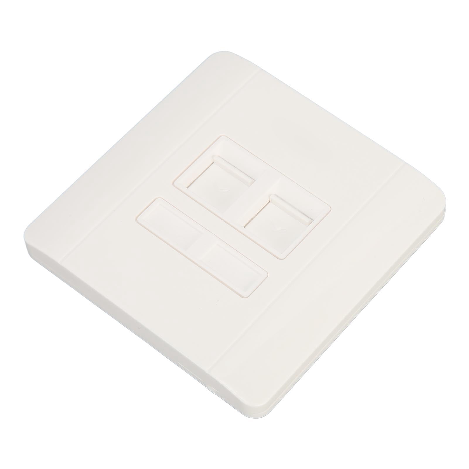 Airshi Prise Murale Ethernet, Large compatibilité Transmission Facile Plaque Murale RJ45 à Deux Ports Durable pour Le Bureau