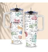Gifts for New Mom After Birth, Mama Birthday Gifts - 40oz Mom Daily Affirmations Cups Tumbler wit...