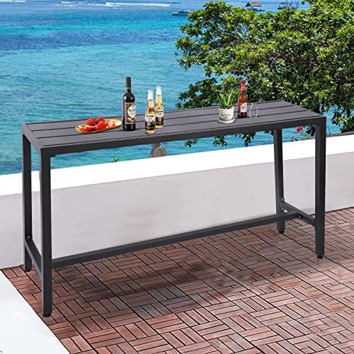 image for ONLYCTR Outdoor Bar Table, Patio Counter Height Bar Table, 63