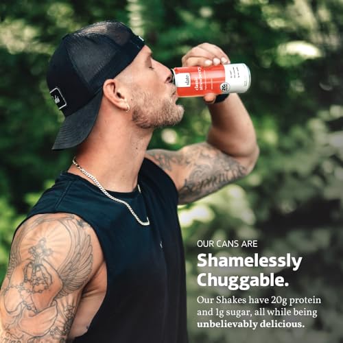 Image of Slate Milk - High Protein Milk Shake - Classic Strawberry - Lactose Free, 20g Protein, 1g Sugar, 100 Calories, 1g Net Carbs, No Added Sugar - Natural, Breakfast Boost, Post Workout - 11 fl oz, 48 Cans