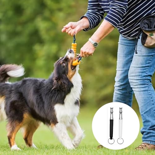 2 Stück Hundepfeife RüTter Rückruf,Erziehungshilfen für Hunde,Anti-Bell-Hundepfeife,Dog Whistle,Hundepfeifen Trainingspfeife,Haustiere Hochfrequenz Bellen,Training Pfeifen,for Hundetraining (Weiß)