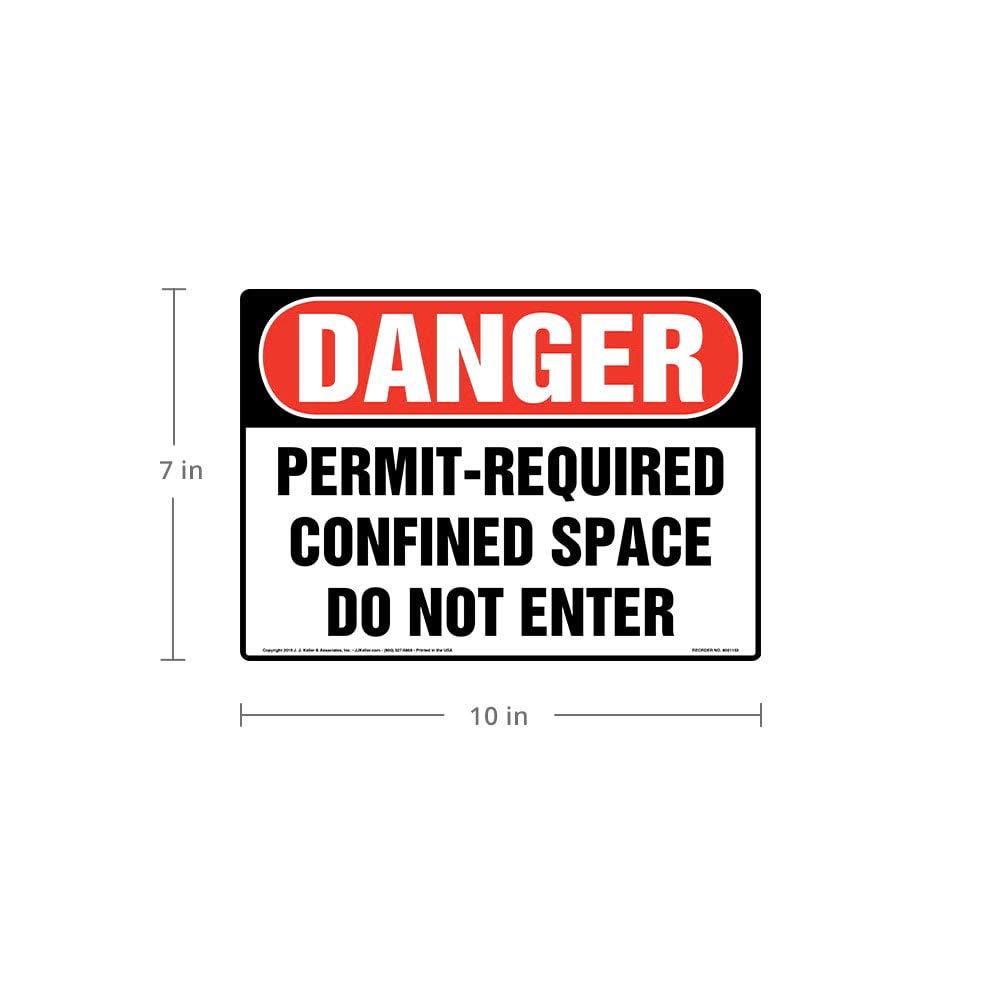 Permit Required Confined Space Sign - OSHA Compliant -5