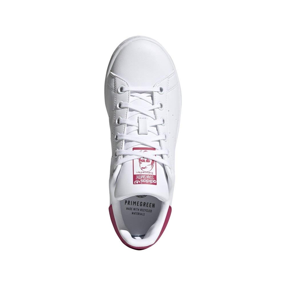 Adidas Uniseks - Dzieci Stan Smith, Buty Sportowe, Cloud White/Cloud White/Bold Pink, 36 2/3 EU EU