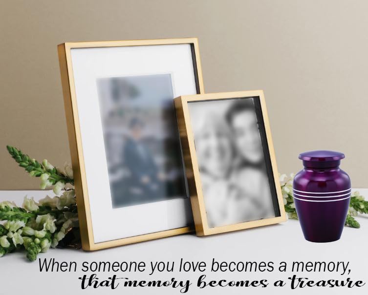 Immortal Memories Serenity Keepsake Urn for Ashes - Miniature Urn with Velvet Bag (Purple) - Image 2