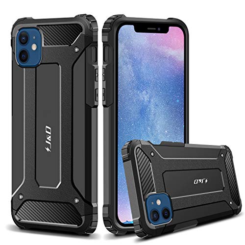 J&D Compatible para iPhone 12 Mini Funda, Doble Capa Carcasa Híbrida Resistente...