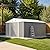 Patiowell 10 x 12 FT Metal Storage Shed for Outdoor, Steel Yard Shed with Design of Lockable Doors, Utility and Tool Storage for Garden, Backyard, Patio, Outside use, Gray