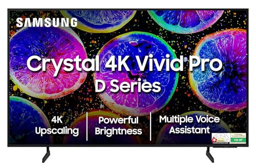 Samsung 108 cm (43 inches) D Series Brighter Crystal 4K Vivid Pro...