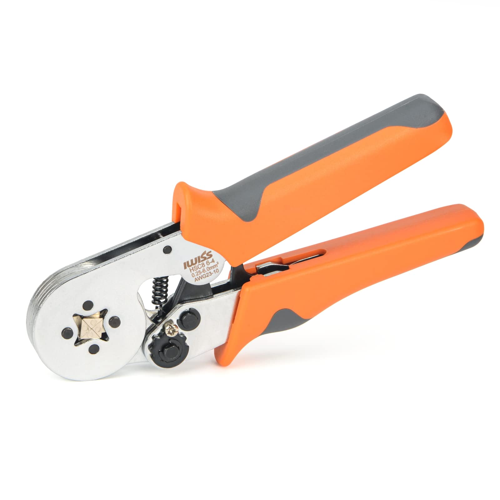 IWISSHSC8 6-4 Square Self-Adjustable Ferrule Crimping Tools 0.25-6.0mm² Used for Cable End-Sleeves Ferrules