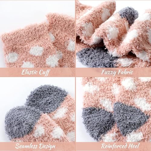 Image of Passionbility Fuzzy Socks for Women - Fluffy Socks Womens, Women Slipper socks of Coral Fleece