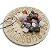 Rune Stone Set, Wooden Disc with Eternal Life Inscription and Mixed Color Crystal Rune Set for Meditation and Witchcraft Healing, Chakra Balancing for Beginners (Mixed Color Rune Set)