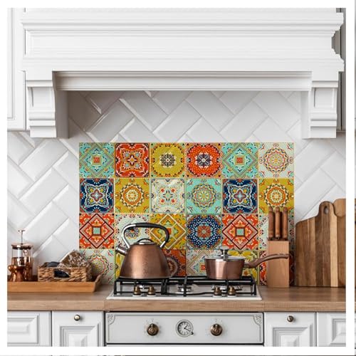Image of Barebeauty 60 x 200 cm Kitchen Wallpaper, Self Adhesive Oil Proof Waterproof Wall Sticker for Kitchen, Anti-Mold Heat Resistant Backsplash Wall Covering (Pack of 5, 64.6 Sq. Ft. Approx)