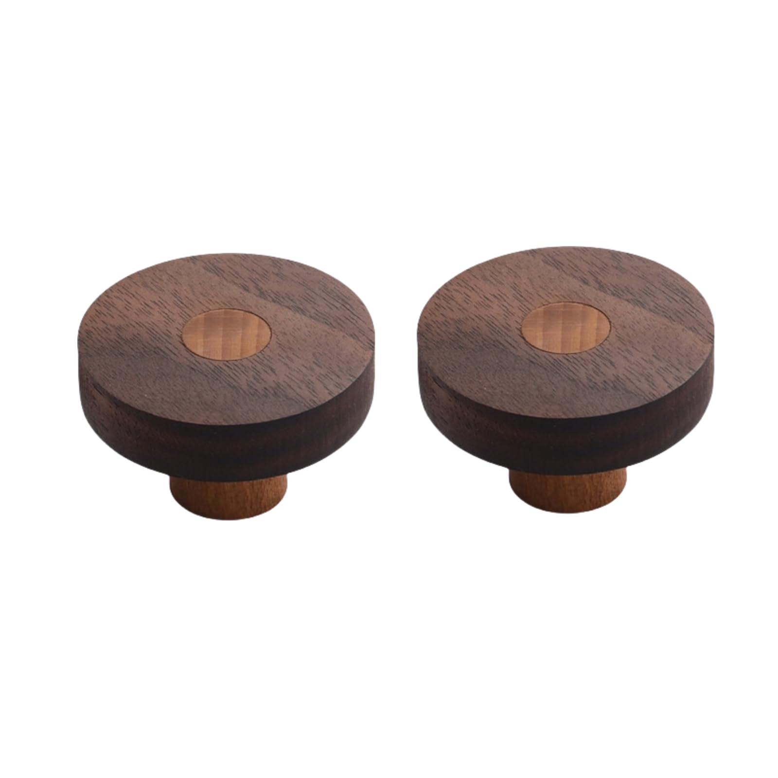 ITTRUH Round Wood Drawer Knobs,2Pcs Cabinet Door Wardrobe Flower Shape