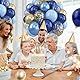 Luftballons Blau Gold, 60 Stück 12 Zoll Konfetti Helium Ballons Blau Gold, Blaue Luftballons Geburtstag Für Geburtstagsdeko Blaue Jungen Mann, Baby Shower, Geburtstag Deko, Babyparty Deko