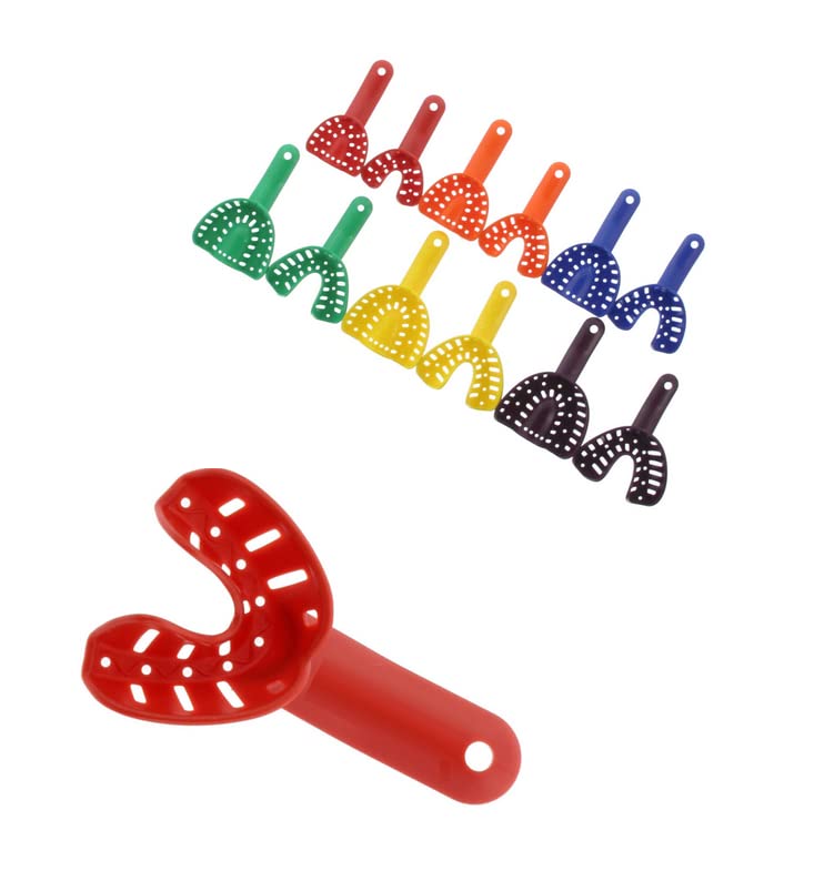 AmeriCan Goods 10/Pcs Dental DuraLock Plus Ortho Impression Trays Upper/Lower Dental Impression Tray for Adult/Children (#1Pedo Lower)