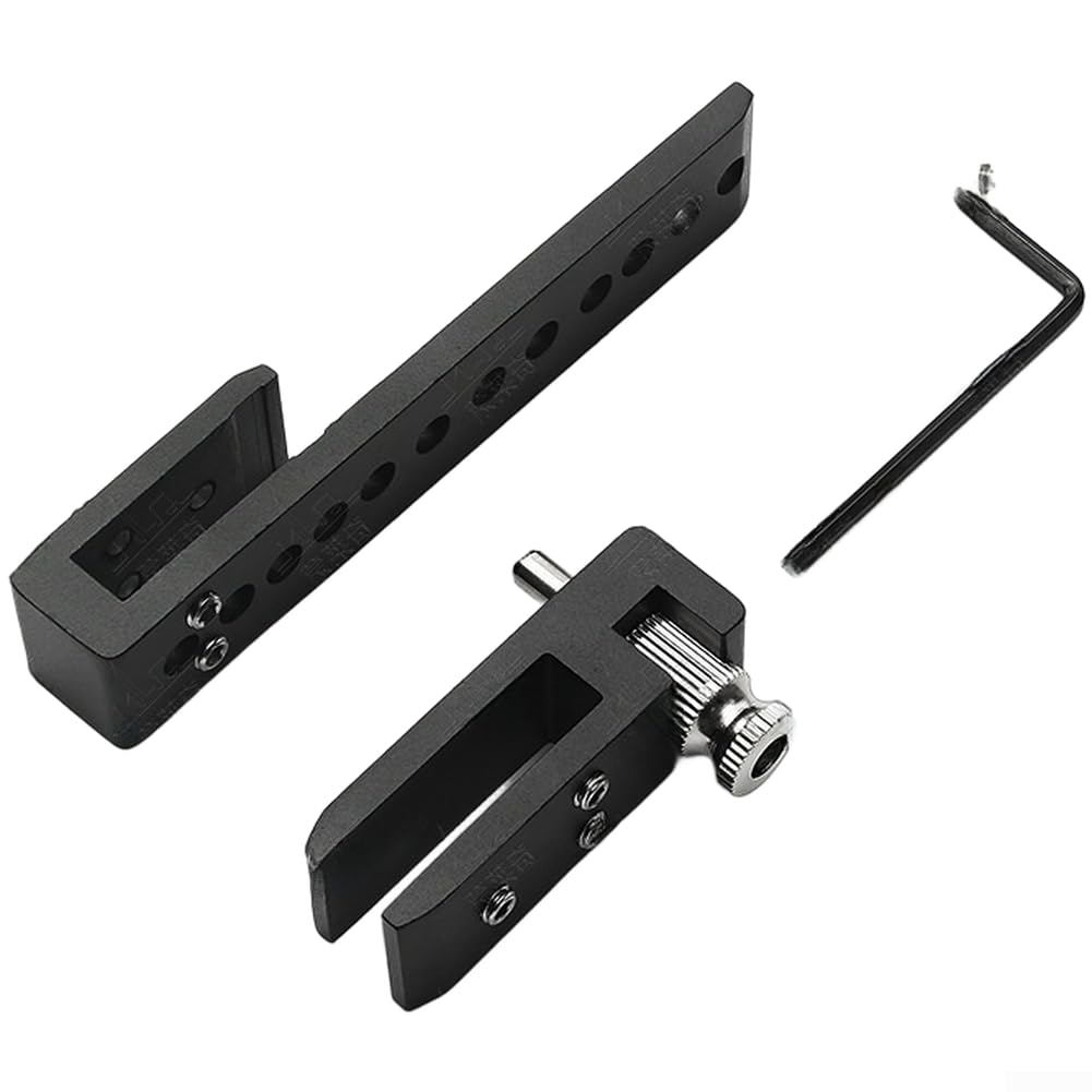 Cierre Puerta para ducha Sin Taladro Aleación Aluminio 8-12mm(10mm Black)