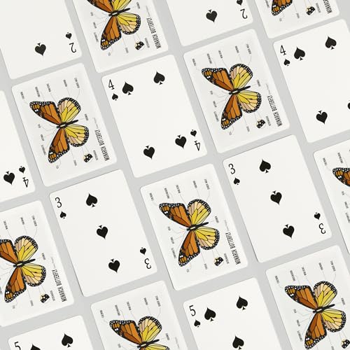 Lantern Press naipes de póker mariposa monarca 52 cartas miniatura 4