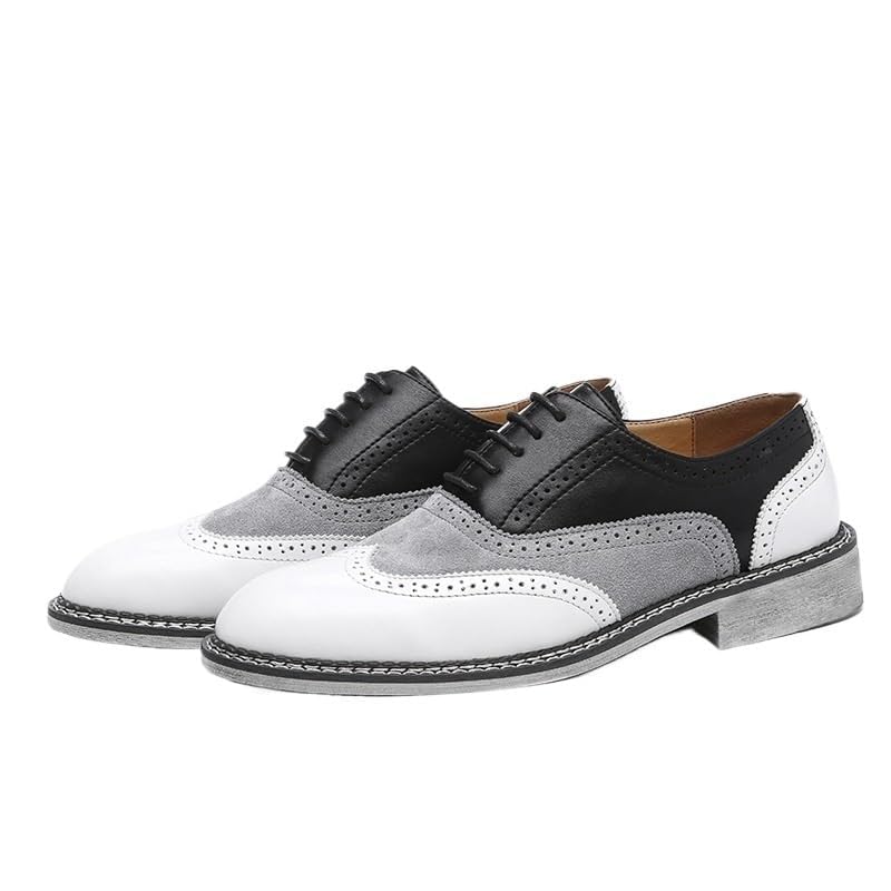 Men's British Style Patent Leather Loafers, Trendy Lace-Up Dress Shoes, Comfortable Formal Footwear for Business and Casual Wear