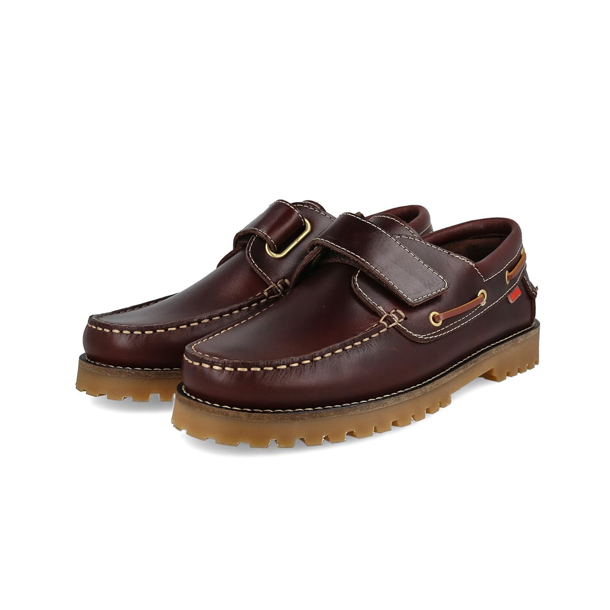 Chaussures Bateau Sport pour Homme Femme Enfant Garçon Unisexe en Cuir. Grandes Tailles. Fermeture Lacets et Contact. Semelle en Caoutchouc. Marron, Bleu Marine, Noir