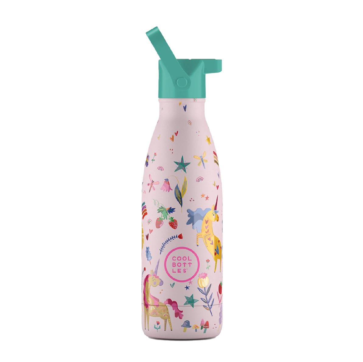 Botella Térmica Niños - 350 ml - Funny Unicorns - Botella de Agua de Acero Inoxidable - Bebidas Fías 36 Horas y Calientes 18 Horas - Acabado con Pintura en Relieve - Sin BPA - Cool Bottles