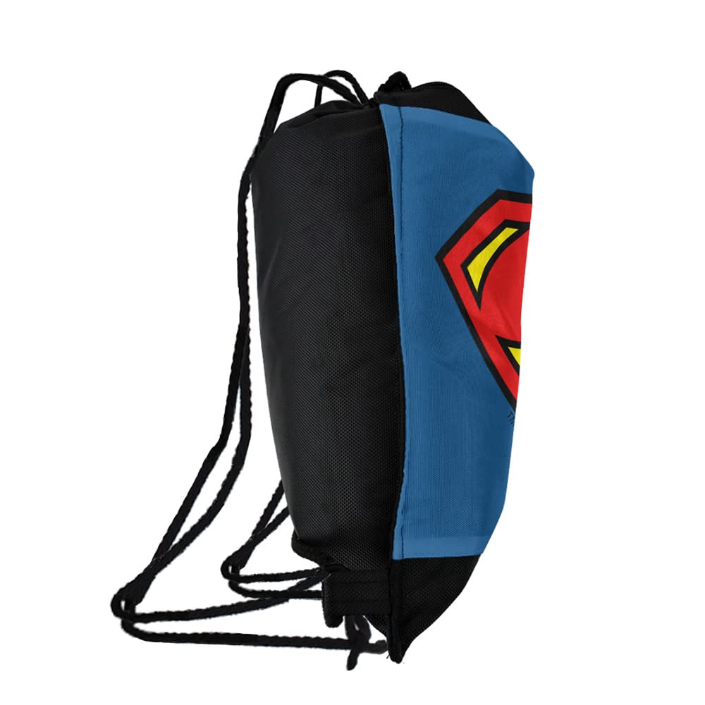 LOGOVISION Superman Classic S Shield Logo Drawstring Backpack Sports Bag Sackpack 17