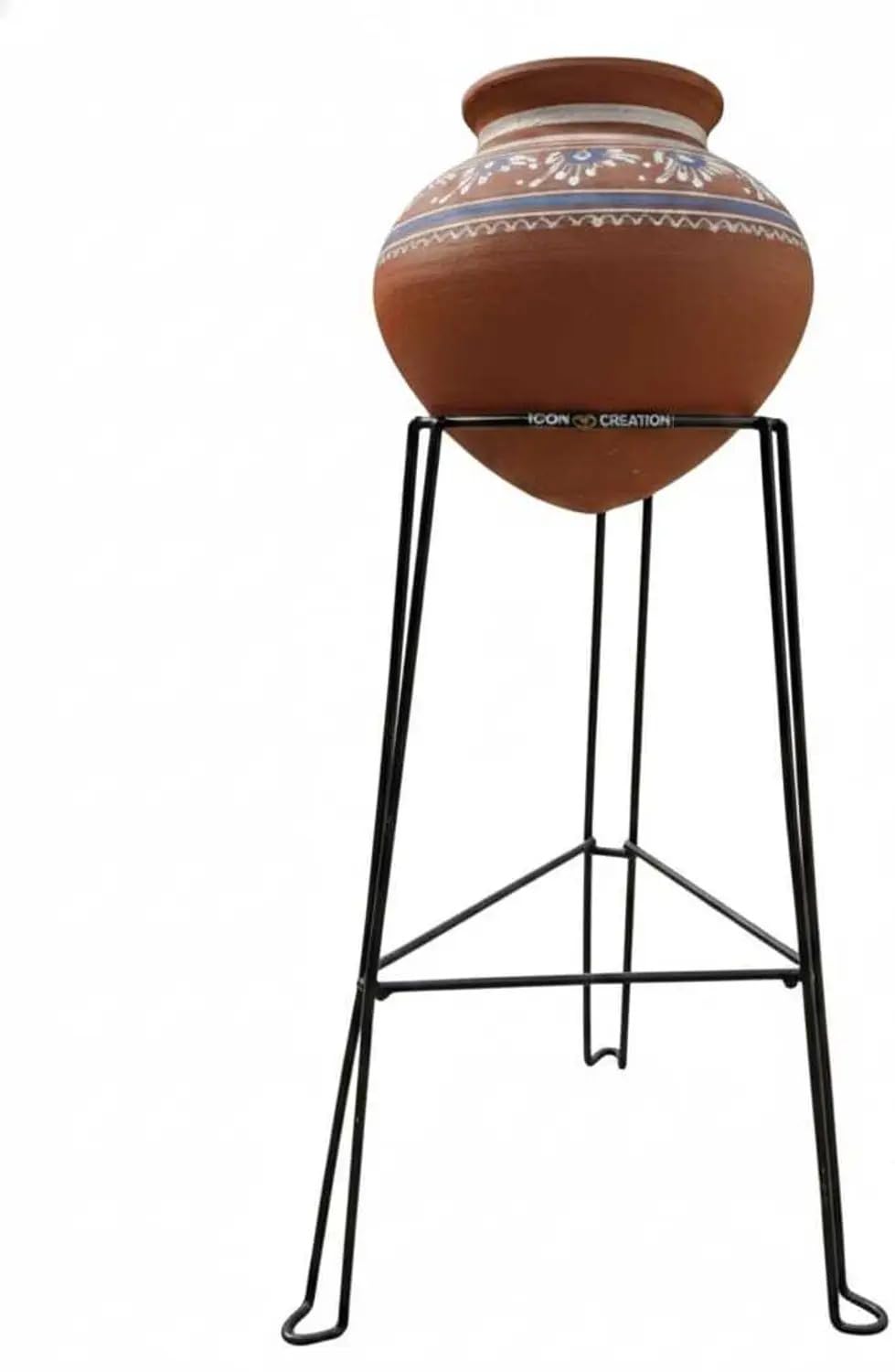 STAND WALLAH Matka Kitchen Rack Long leg PVC COATED Stainless Steel Round Base For Matka Stand | Black Matka Kitchen Rack Free Standing Iron, Cast Iron-image-33
