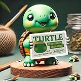 iStatue Positive Turtle - Inspirational Turtle Figurine 4 Inch Resin Office Desk Decor with Positive Message Sign - Motivational Gift for All Ages (Turquoise)