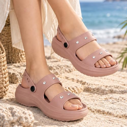 Image of TRASE Clogs Double Strap for Women | Back Strap Stylish | Comfortable, Light Weight Stylish | Anti-Skid | Everyday & Waterproof Use Mules